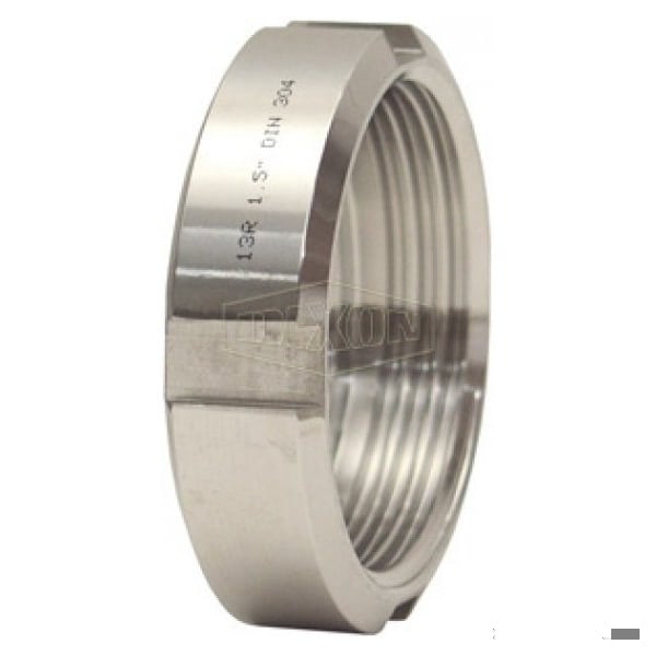 Dixon DIN Round Nut, Fitting/Connector Type: Nut, DN50 Nominal Size, 304 SS, Domestic 13R-G200DIN - main